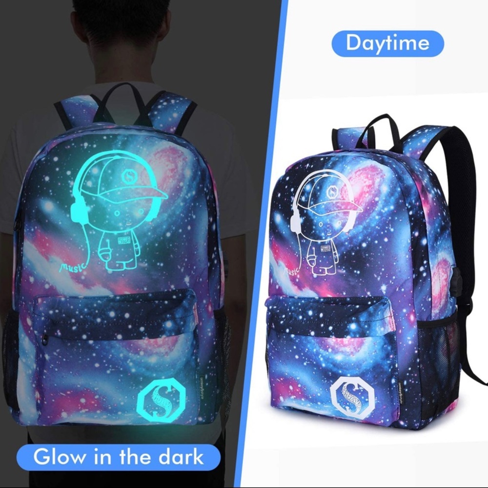 Youth Galexy Glow in Dark Backpack